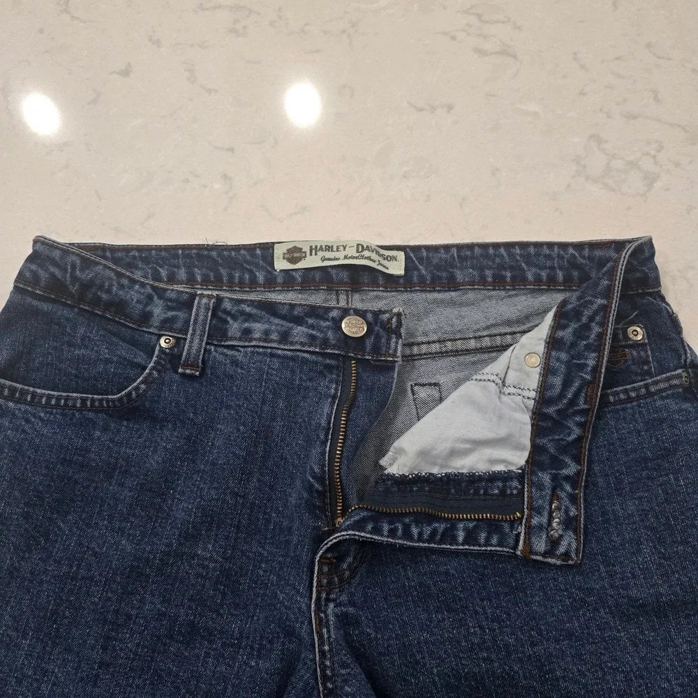 Harley Davidson Womens Bootcut Jeans Dark Wash Biker Moto Y2K Size 12